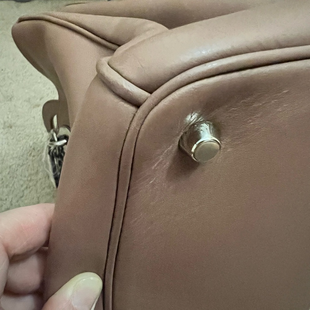 Christian Dior large Diorissimo Leather Satchel Dusty Rose-Taupe removable pouch - Picture 12 of 16